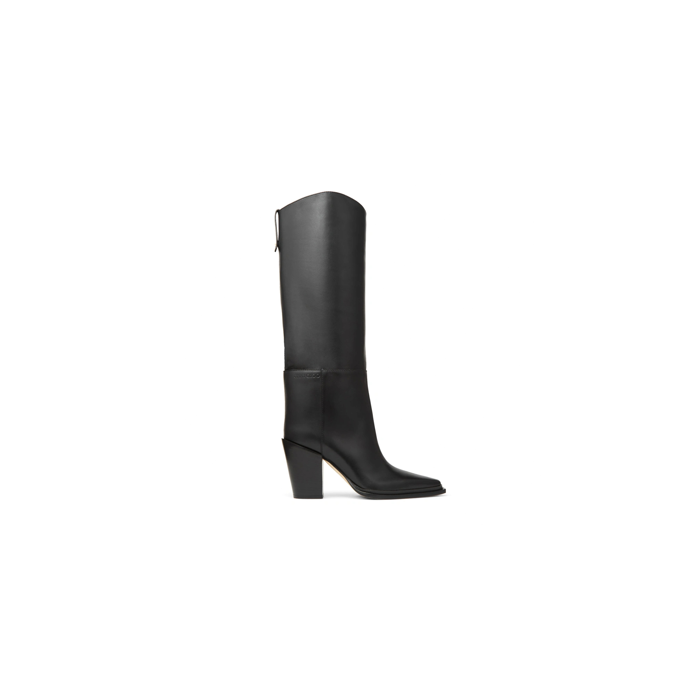 Ji*y Ch* cece 80 black soft calf leather boots cece80slq